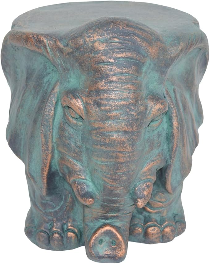 Garden Stool, Plant Stool or Elephant Table for Garden, Front Porch, Patio, Outside, Indoor, Lightweight Concrete - Photo 1