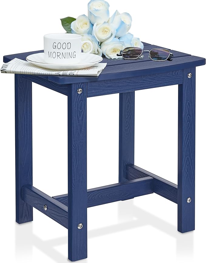 Y&M Outdoor Side Table, HIPS Adirondack Small Single Table, Waterproof Square Outside Table - Photo 1