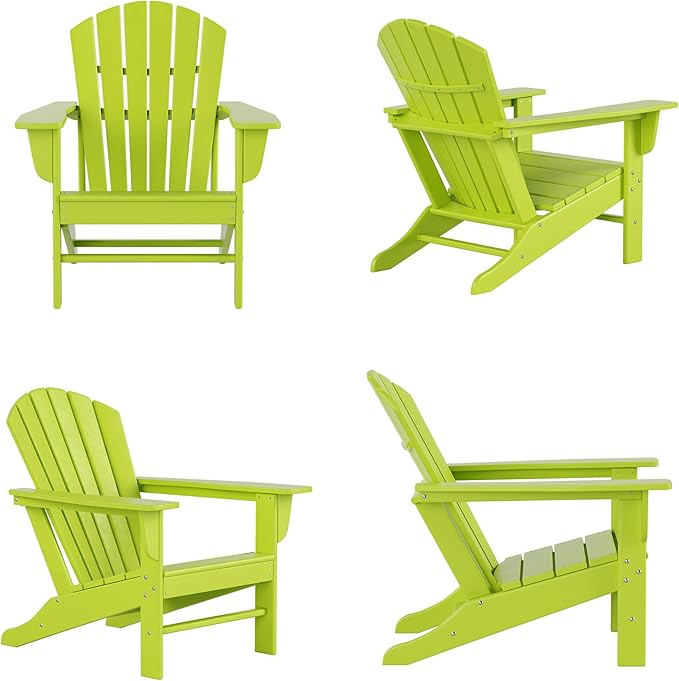 WestinTrends Dylan Outdoor Adirondack Chair (Set of 4), Lime