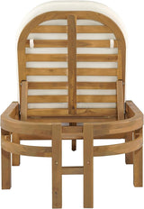 Acacia Wood Outdoor Chaise Lounge Set of 2, Patio Recliner with Cushions and Arched 5-Position Adjustable Backrest - Photo 8