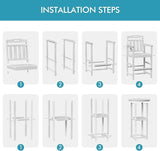 Ciokea 3-Pcs Bistro Table and Chairs - Photo 9