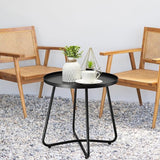 danpinera Outdoor Side Tables, Weather Resistant Steel Patio Side Table - Photo 9