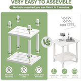 Outdoor Side Table, 2-Tier Small Outdoor Table for Patio, Adirondack Side Tables for Outside or Indoor - Photo 4