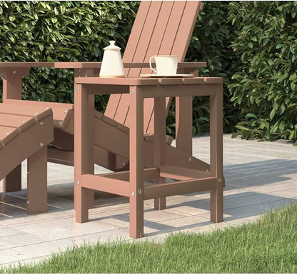 Adirondack Garden Table Adirondack Chair Wood Recliner Chair Adirondack Garden Chair Deck Chair Balcony Chair Garden Lounger Brown 38 x 38 x 46 cm HDPE