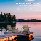 GREENVINES Folding-Adirondack-Chair-Set-of-4 | Wood Grain | HDPE Plastic | Fire Pit Chairs | All Weather | Cup Holder - Photo 6