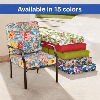 BrylaneHome Bh Outdoor Performance 2-Section Deep Seating Cushion - Daelyn Cherry