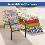 BrylaneHome Bh Outdoor Performance 2-Section Deep Seating Cushion - Poppy Blue - Photo 4