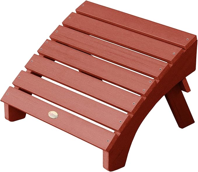 highwood AD-KITCHL1-RED Hamilton Folding & Reclining Adirondack Chair with Ottoman, Rustic Red