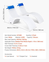 VEVOR Pool Lounge Chairs, Set of 2 Chaise Lounger with Headrest - Photo 3