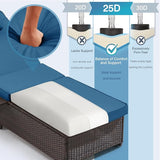 Outdoor Lounge Chairs, Pool Lounge Chairs Set of 2, Outdoor Chaise Lounge with Adjustable Backrest & Cup Holder - Photo 4