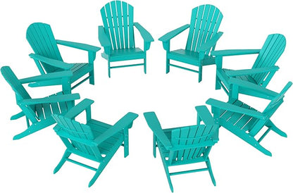WestinTrends Dylan Outdoor Adirondack Chair (Set of 8), Turquoise