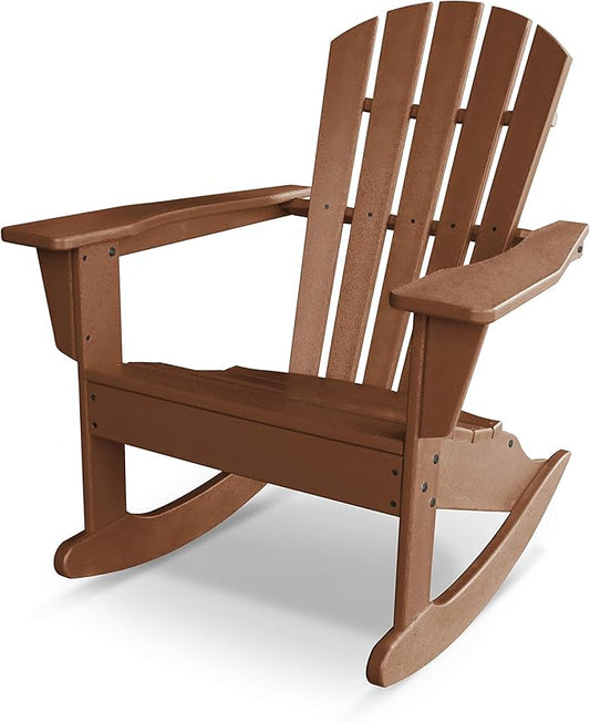 POLYWOOD® Palm Coast Adirondack Rocking Chair in Teak