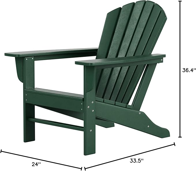WestinTrends Dylan Outdoor Adirondack Chair (Set of 4), Dark Green