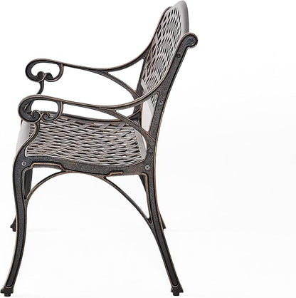 Christopher Knight Home Eastwood Antique Copper Cast Aluminum Bench