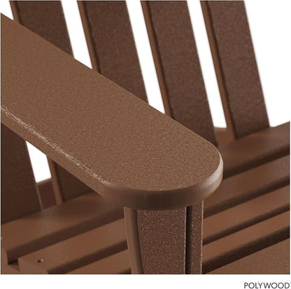 POLYWOOD AD4030TE Classic Outdoor Adirondack Chair, Teak