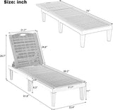 Patio Chaise Lounge Chair Set of 2 - Photo 3