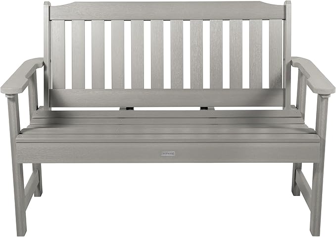 highwood Lehigh Garden Bench, 4 Feet, Harbor Gray