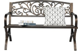 Metal Outdoor Bench, 50" Outdoor Garden Bench Patio Park Bench - Photo 4