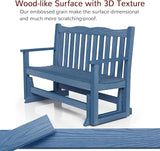 Stoog Outdoor Gliders Set of 2, All-Weather HIPS Glider Bench for Porch, Never Fade or Rot, Blue - Photo 7
