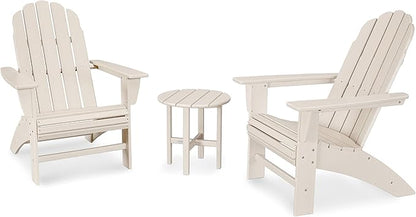 POLYWOOD Vineyard 3-Piece Curveback Adirondack Chair Set