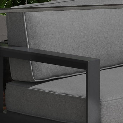 Homestyles Grayton Outdoor Aluminum Lounge Chair, Gray
