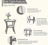 6 Piece Outdoor Wicker Patio Furniture Set, Outdoor Swivel Rocker Patio Chairs Set with Thickened Olefin Cushions - Photo 7