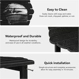 Small Outdoor Side Tables Modern 2-Tier Adirondack Table Rustic End Table HDPE Storage Shelf Industrial Corner - Photo 6
