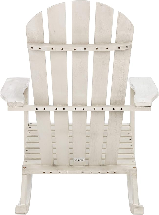 Safavieh Outdoor Brizio Classic White Adirondack Rocking Chair