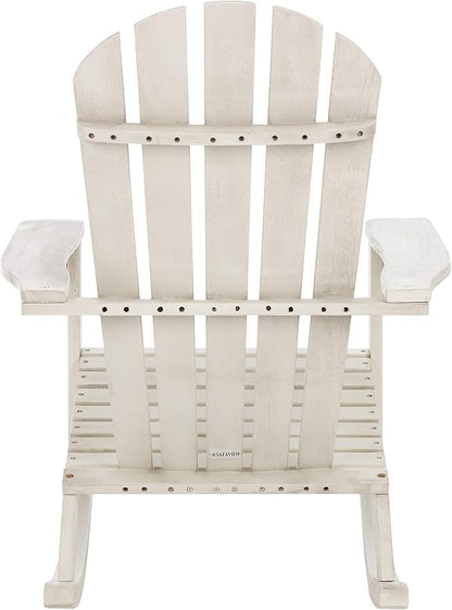 Safavieh Outdoor Brizio Classic White Adirondack Rocking Chair