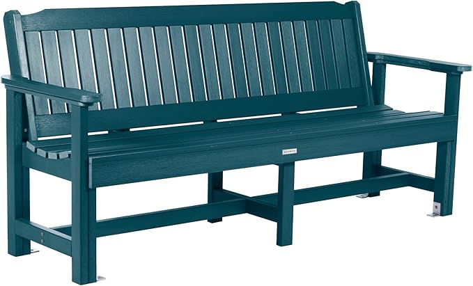 Sequoia Professional CM-BENSQ62-NBE Commercial Grade Exeter 6 Foot Garden Bench, Nantucket Blue - Photo 1