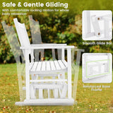Giantex Outdoor Glider Bench Chair - 2 Person Loveseat, Porch Rocking Glider with Safe & Gentle Gliding - Photo 4