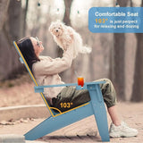 MXIMU Modern Adirondack Chairs Set of 4 Weather Resistant with Cup Holder Oversize Plastic Fire Pit Chairs Plastic - Photo 3