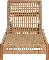 Christopher Knight Home Mercer Acacia Wood Chaise Lounge Chair Outdoor, Poolside Sun Lounger Recliner with Wicker Seat - Photo 4