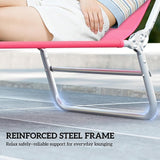 Outsunny Folding Chaise Lounge Chair, Pool Sun Tanning Chair, Outdoor Lounge Chair with Reclining Back - Photo 7