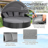 SUNCROWN Outdoor Patio Round Daybed with Retractable Canopy - Photo 5