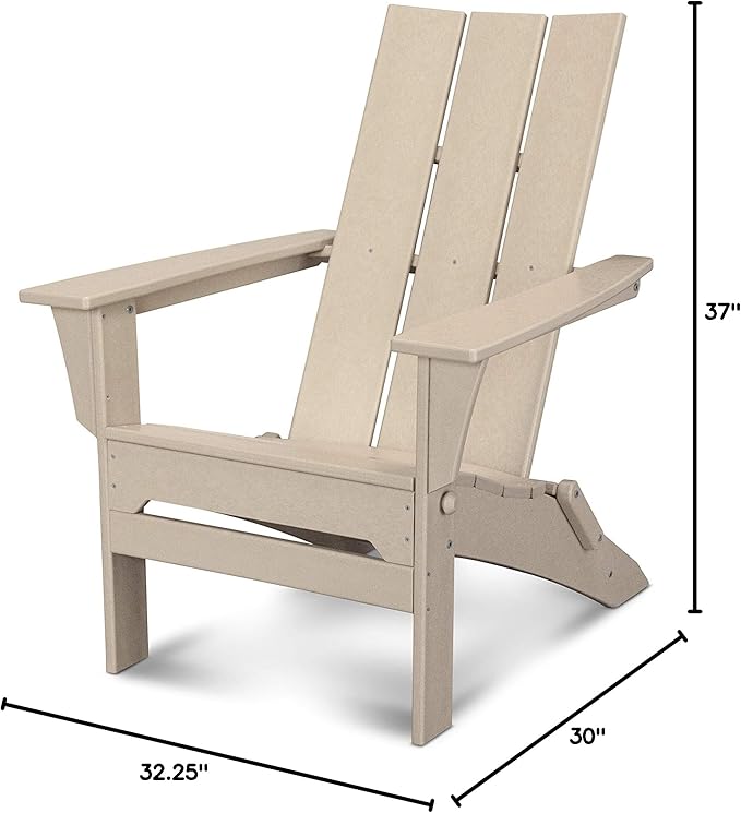 POLYWOOD Modern Folding Adirondack Chair