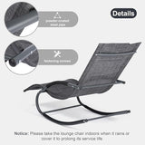 Outdoor Lounge Chairs with Removable Pillow, Pool Chaise Lounge Chairs Set of 2, Dark Grey - Photo 5