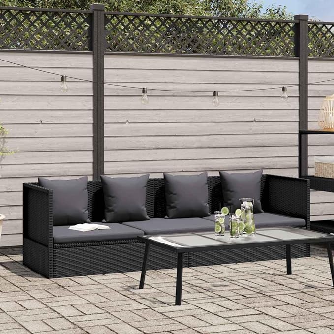 Patio Bed Adjustable Armrests Outdoor Chaise Lounge Rectangular Sofa with Removable Cushions for Patio Garden - Photo 1