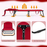 COSTWAY Tanning Chair with Face Hole, Pillows & Adjustable Backrest, Portable with Carrying Bag - Photo 8