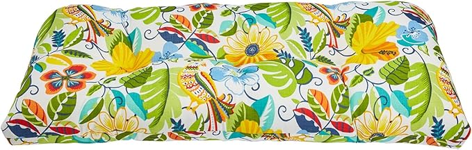 BrylaneHome Tufted Bench Cushion - 45.5" L x 19" W x 3" H- Patio & Outdoor - Water, Stain & Fade Resistant - Carolina - Photo 1