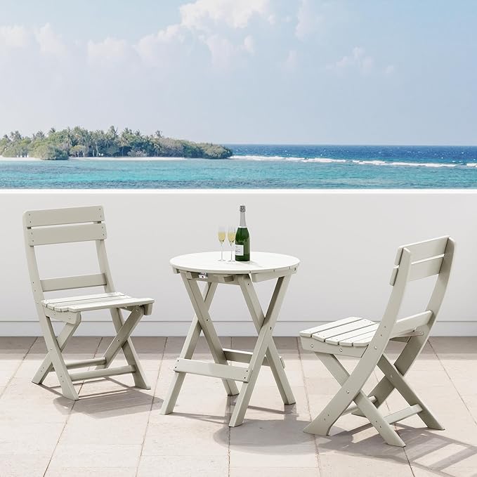 Costaelm Outdoor Patio Modern Folding Dining Chair - Photo 2