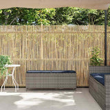 Patio Bench with Cushion Gray 43.3"x11.8"x15.9" Poly Rattan - Photo 4