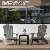 Adirondack Chair Outdoor, Oversized Patio Chair Poly Lumber, Weather Resistant & Heavy Duty, Fire Pits Chair for Porch - Photo 7