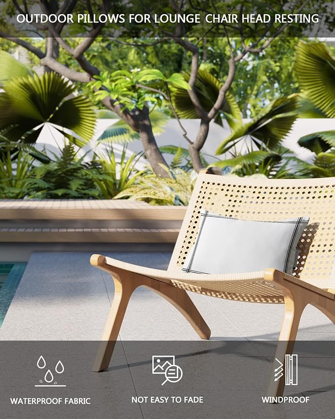 T&H XHome Outdoor Pillow for Chaise Lounge Chair - Photo 4