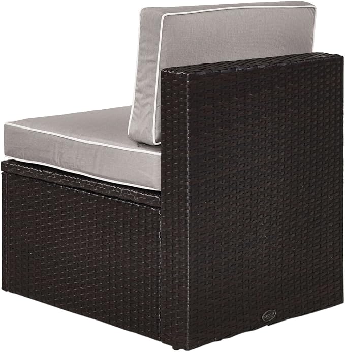 Crosley Furniture Palm Harbor Armless Outdoor Sectional Chair, Wicker Patio Chairs for Porch, Deck, Backyard - Photo 5