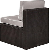 Crosley Furniture Palm Harbor Armless Outdoor Sectional Chair, Wicker Patio Chairs for Porch, Deck, Backyard - Photo 5