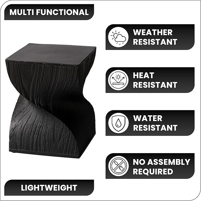 LeisureMod Modern Square Side Table, Accent End Table for Home, Outdoor Patio, Living Room Sofa, Night Stand - Photo 5