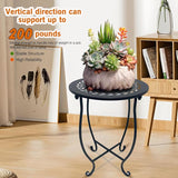 Indoor Outdoor Small Metal Round Side Table, 14 Inch Patio Coffee Bistro Table - Photo 6