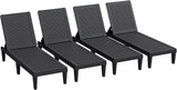 Greesum Outdoor Chaise Lounge Chairs Set of 4 with 5-Position Adjustable Backrest - Photo 1