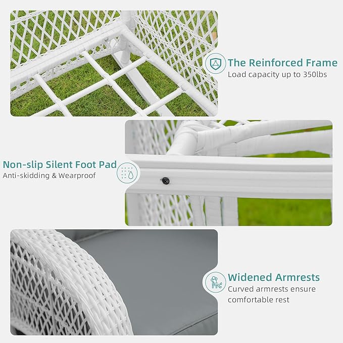 MEETWARM 3 Pieces Patio Conversation Set - Photo 6